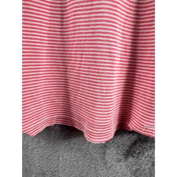 Ralph Lauren Sport Pink & White Striped Cotton T-Shirt With Embroidered Logo Wom - Picture 2 of 8